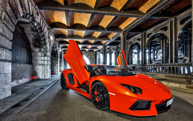 Vroom artdeco photorealistic car building free wallpaper - medium preview image