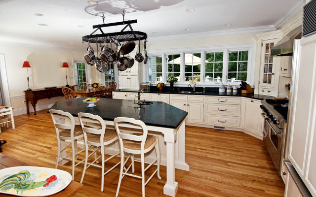 Kitchen large island dining table free wallpaper - medium preview image