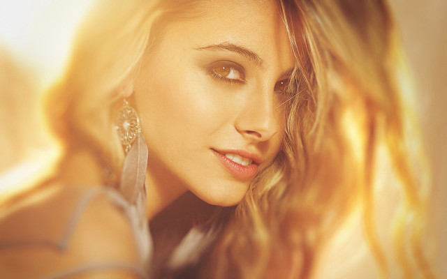Woman long hair ears blowing free wallpaper - medium preview image