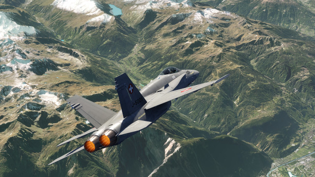 Fighter jet mountain range red free wallpaper - medium preview image