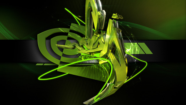 Green abstract black white glowing free wallpaper - medium preview image