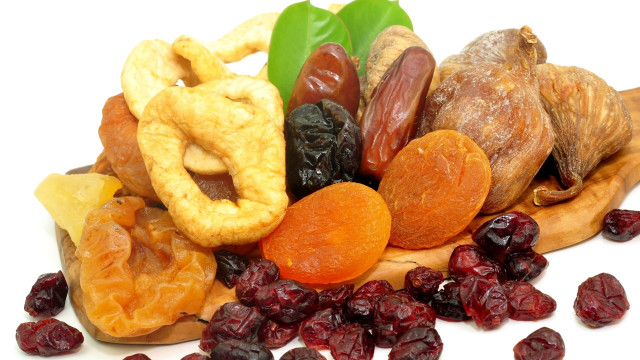 Dried fruits nuts wooden spoon free wallpaper - medium preview image