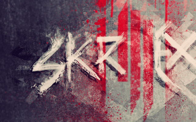 Blood splatter abstract arrow artwork free wallpaper - medium preview image