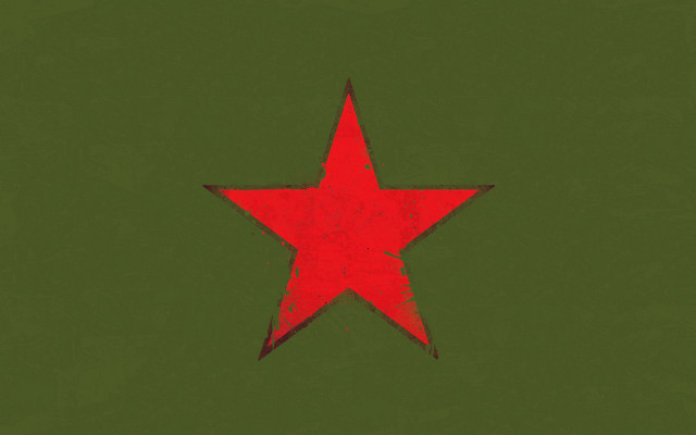 Red star green grungy constructivism free wallpaper - medium preview image