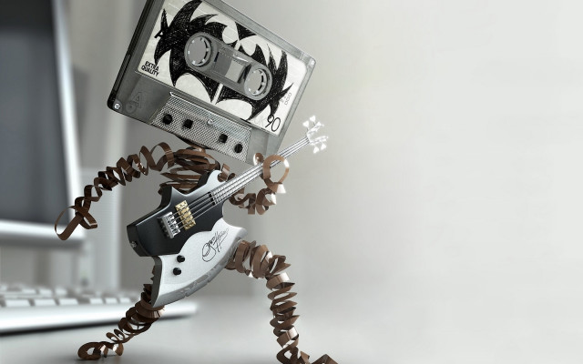 Cassette guitar string bat eddie free wallpaper - medium preview image