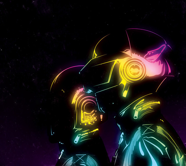 Neon man space cyberpunk astronaut free wallpaper - medium preview image