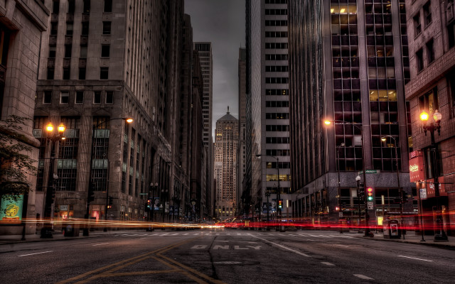 City street night lights neon #2 free wallpaper - medium preview image