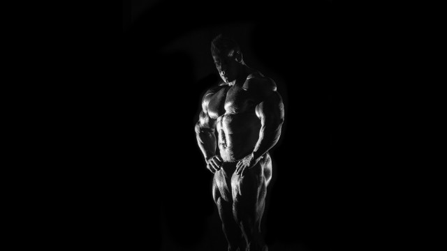 Muscular bronze sculpture arnold render free wallpaper - medium preview image