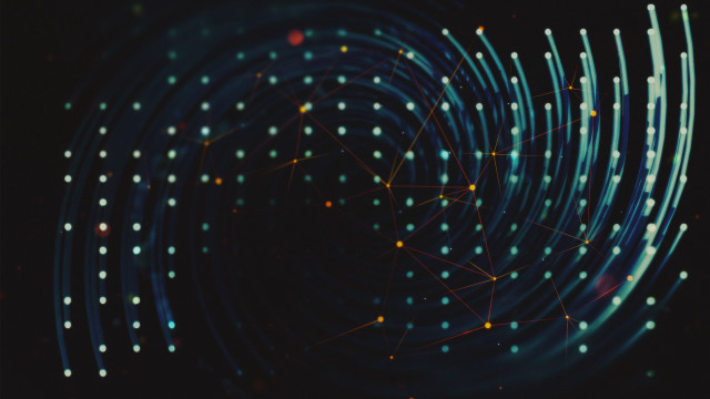 Spiral lines dots night sky free wallpaper - medium preview image