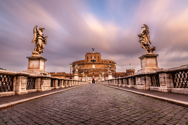 Bridge statues castle skyline pagoda free wallpaper - medium preview image
