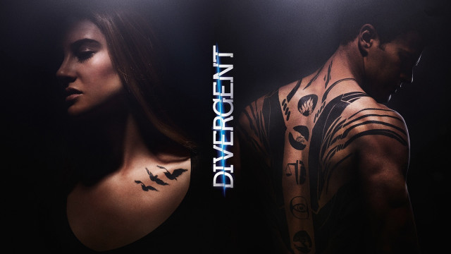 Tattooed man woman opposite facing free wallpaper - medium preview image