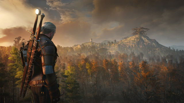 Armor bow arrow forest mountain free wallpaper - medium preview image