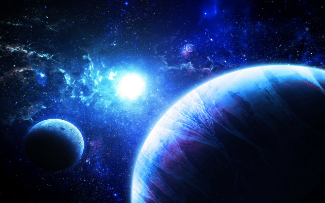 Blue planet star bright light #3 free wallpaper - medium preview image