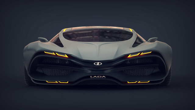 Futuristic car yellow light cobra free wallpaper - medium preview image