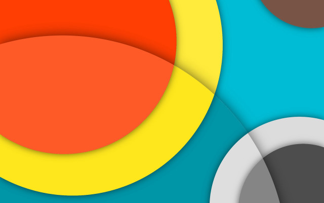 Bauhaus colorful abstract blue yellow free wallpaper - medium preview image