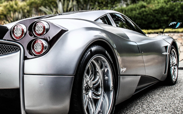 Silver sports car parked road #2 free wallpaper - medium preview image