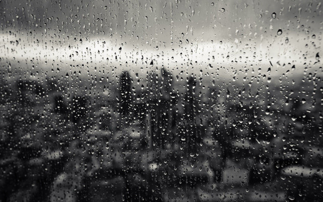 Window rain drops city buildings #2 free wallpaper - medium preview image