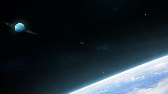Earth space moon stars ocean free wallpaper - medium preview image