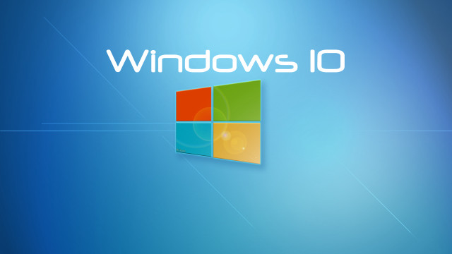 Blue background windows10 logo white free wallpaper - medium preview image