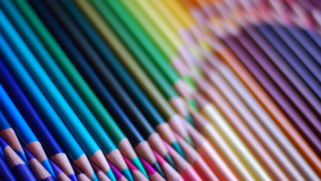 Colored pencils rainbow background childs #2 free wallpaper - medium preview image