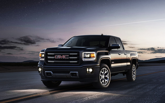 Black truck night starry sky free wallpaper - medium preview image
