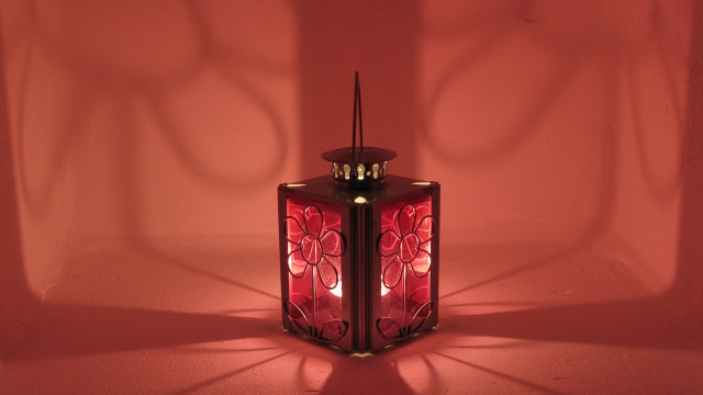 Red lantern candle shadow pink free wallpaper - medium preview image