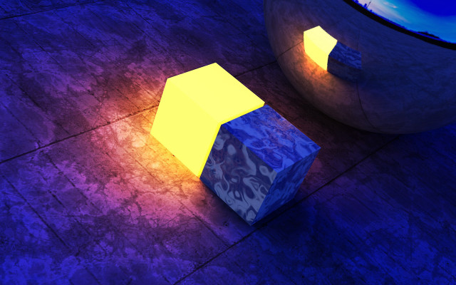 Blue yellow object floor vase free wallpaper - medium preview image