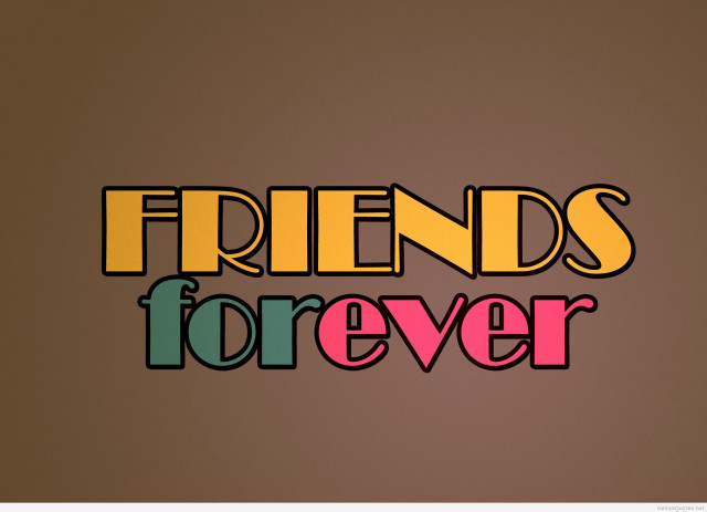 Friends forever texting brown background free wallpaper - medium preview image