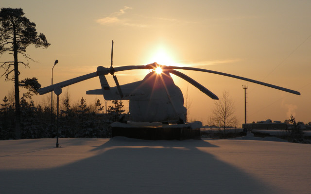 Helicopter snow sunset propellers nature free wallpaper - medium preview image