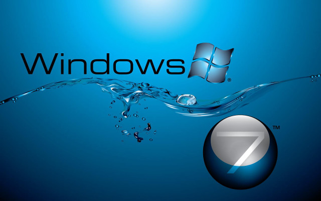 Blue background water splash windows free wallpaper - medium preview image