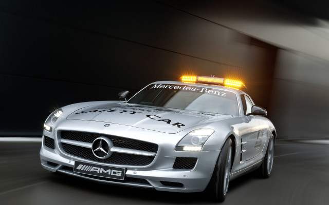 Mercedes sls amg police speeding free wallpaper - medium preview image