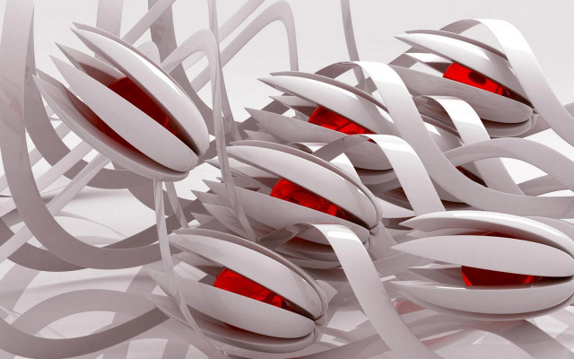 White objects red eyes white free wallpaper - medium preview image