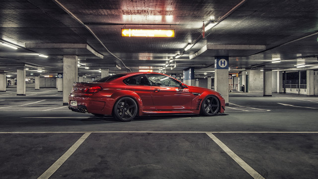 Red car parking garage parking #2 free wallpaper - medium preview image