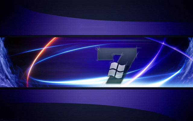 Blue purple background window7 logo free wallpaper - medium preview image