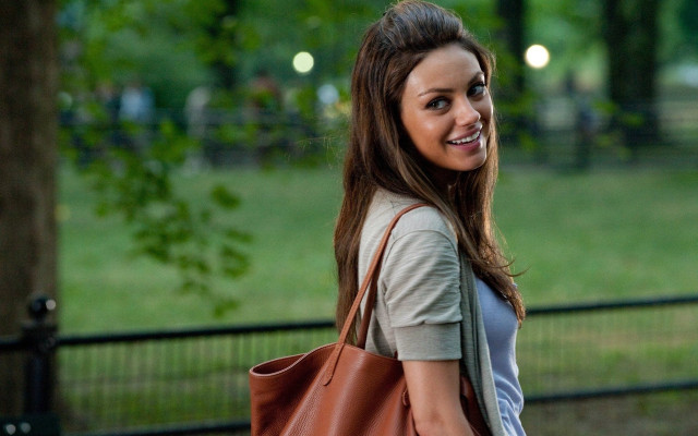 Woman purse park tree fence free wallpaper - medium preview image