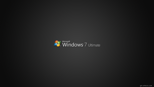 Black background windows7 ultimate logo free wallpaper - medium preview image