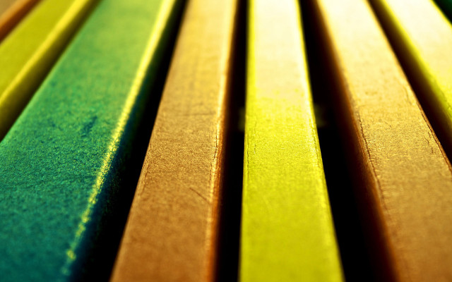 Wooden bench multicolor sides blurry free wallpaper - medium preview image
