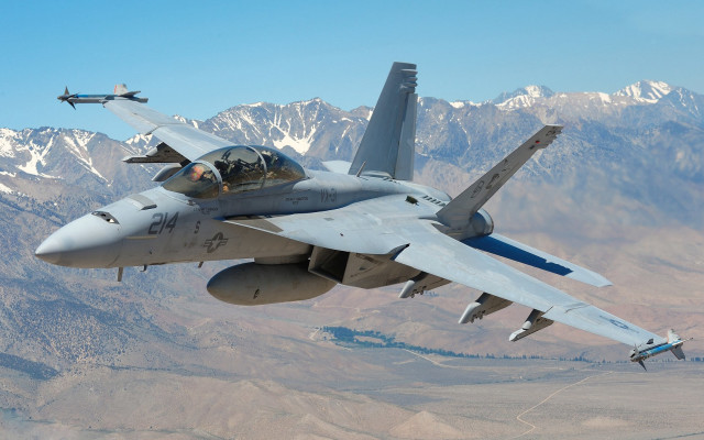 Fighter jet mountains pilot camouflage free wallpaper - medium preview image