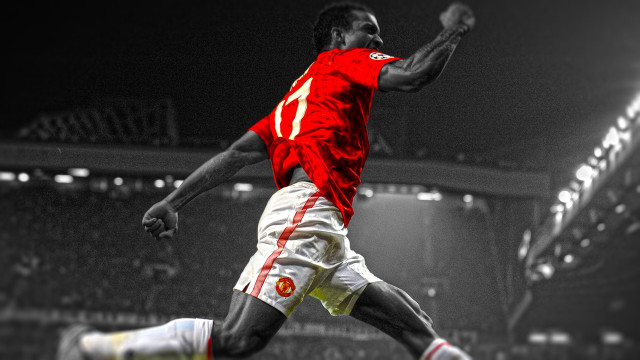 Man kicking soccer night stadium free wallpaper - medium preview image