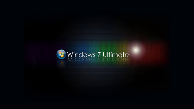 Dark background windows7 ultimate logo free wallpaper - medium preview image