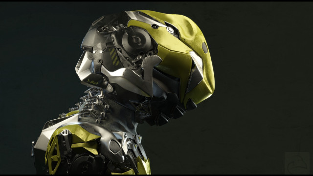 Robot helmet chains mecha military free wallpaper - medium preview image