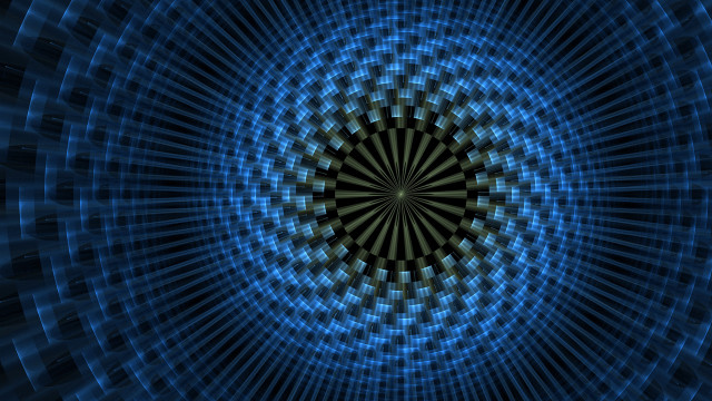 Blue black circular honeycomb opart free wallpaper - medium preview image