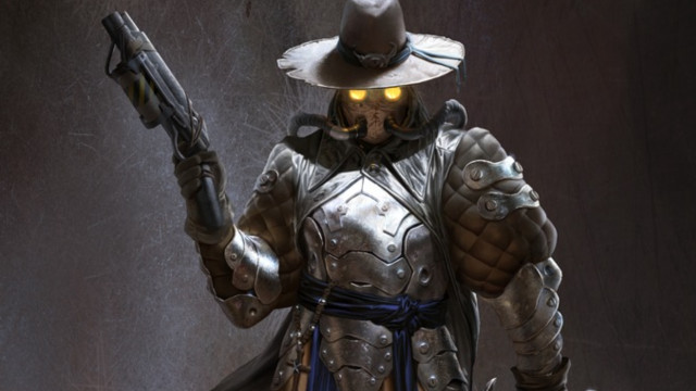 Man costume glowing revolver hat free wallpaper - medium preview image