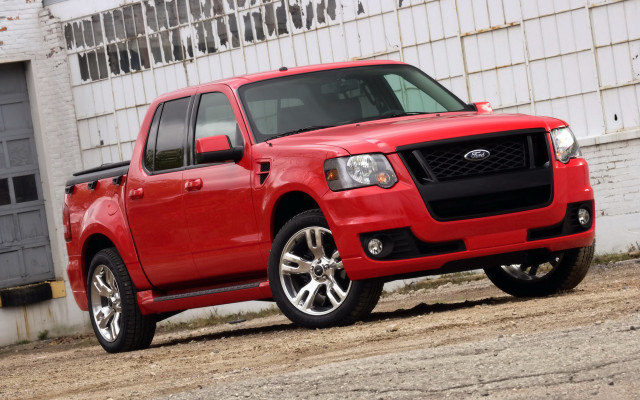 Red pickup truck white wall free wallpaper - medium preview image