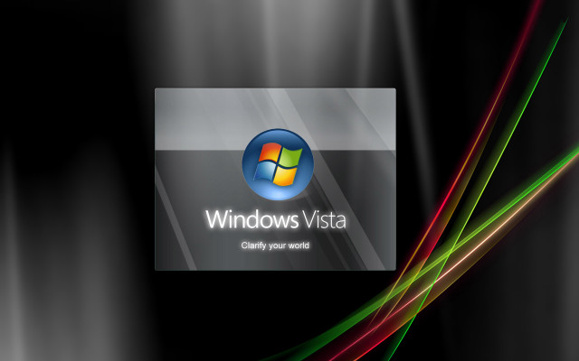 Windows vista logo black background free wallpaper - medium preview image