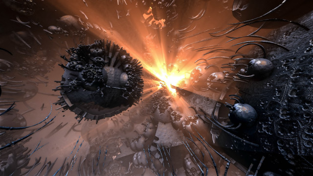 Metal light center battle destruction free wallpaper - medium preview image
