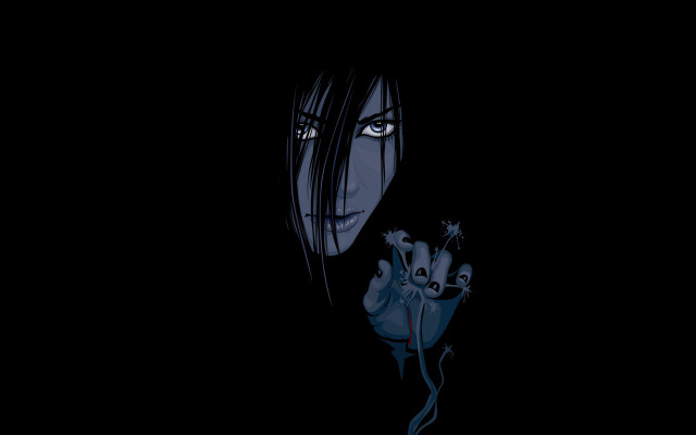 Woman long hair flower creepy free wallpaper - medium preview image