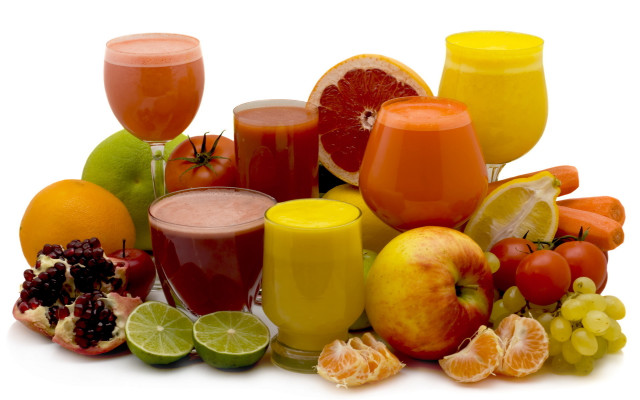 Fruit drinks neoplasticism white background free wallpaper - medium preview image