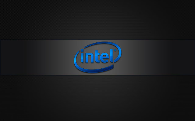 Blue intel logo black stripe free wallpaper - medium preview image