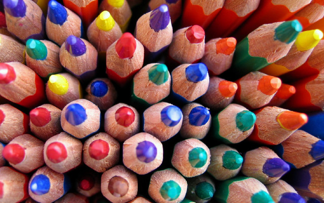 Colored pencils child drawing pastel free wallpaper - medium preview image